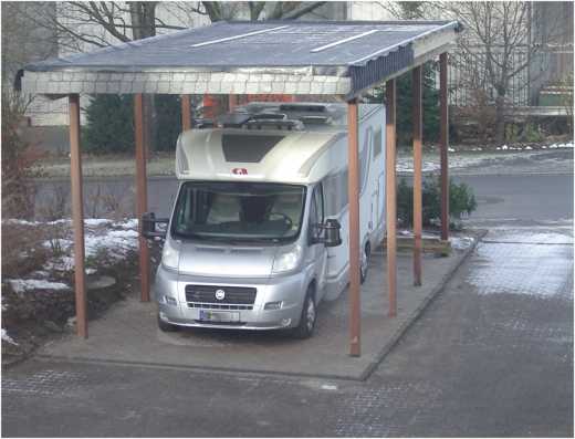 Erichtung Einer Wohnmobilüberdachung Carport Wohnmobil