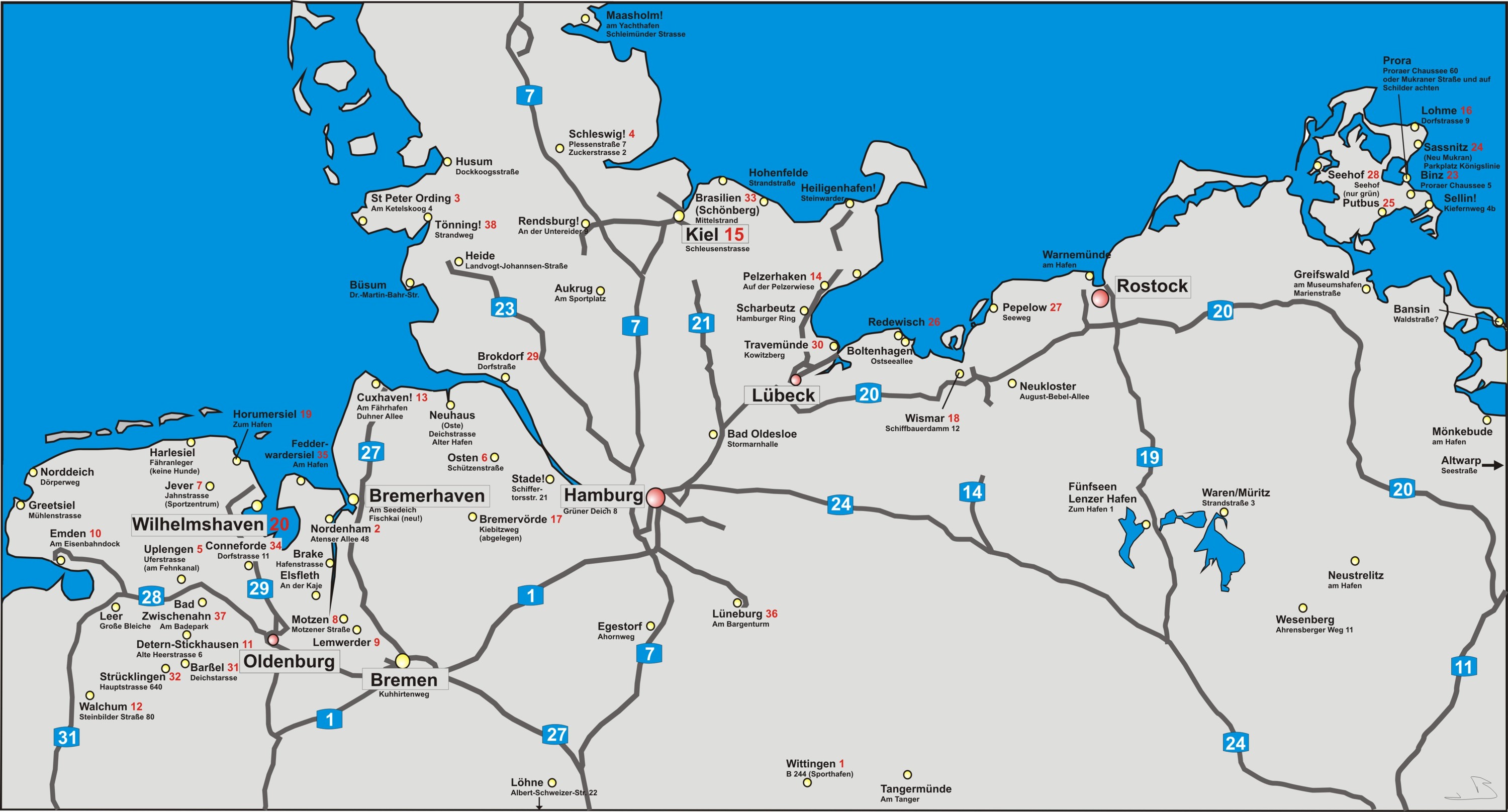 Ostseeküste Deutschland Karte